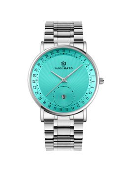 Sansi Mayo - Classic Stainless Steel Teal Dial Analog Watch - SM-M-307-S-S-SB (M)