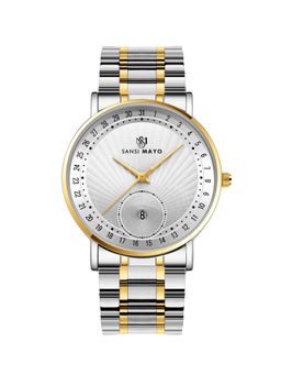 Sansi Mayo - Classic Two-Tone Stainless Steel White Dial Analog Watch - SM-M-308-TTSG-G-W (M)