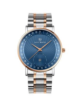 Sansi Mayo - Classic Two-Tone Stainless Steel Blue Dial Analog Watch - SM-M-309-TTSRG-RG-BL (M)