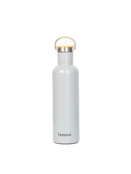 Femora - Double Insulated Water Bottle for Kids Thermos Stainless Steel Bottle 900 ML- Grey