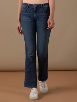 Wrangler - Blue Boot Cut Fit Mid Rise Light Fade Jeans