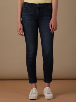 Wrangler - Blue Skinny Fit Mid Rise Light Fade Jeans