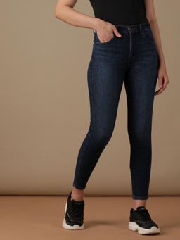 Wrangler - Blue Skinny Fit High Rise Light Fade Jeans