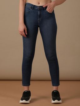 Wrangler - Blue Skinny Fit High Rise Jeans