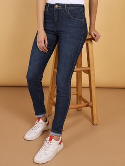 Wrangler - Blue Skinny Fit Mid Rise Jeans