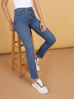 Wrangler - Blue Slim Fit High Rise Jeans