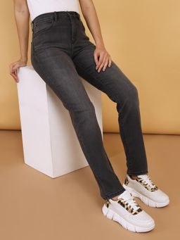 Wrangler - Grey Slim Fit High Rise Light Fade Jeans