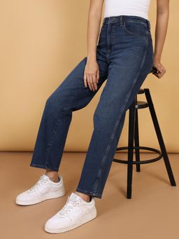 Wrangler - Blue Flared High Rise Jeans