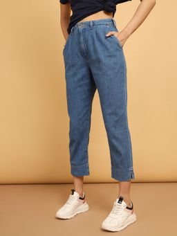 Wrangler - Blue Mom Relaxed Fit High Rise Jeans