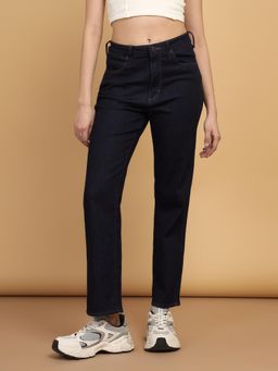 Wrangler - Blue High Rise Straight Fit Jeans