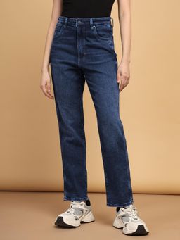 Wrangler - Blue Slim Fit High Rise Light Fade Jeans