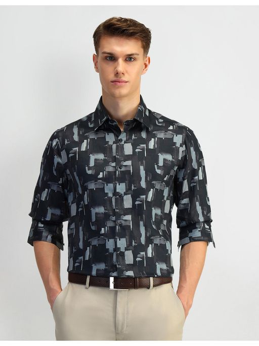 Arrow Abstract Printed Manhattan Slim Fit Shirt