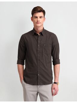 Arrow Sports - Slim Fit Herringbone Shirt