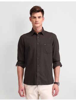 Arrow Sports - Tailored Fit Herringbone Shirt