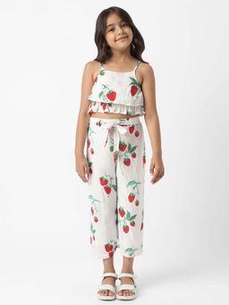 Nautinati - White Cotton Girls Co-Ord