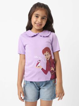 Nautinati - Girls Frozen Print T-shirt