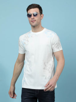 CRIMSOUNE CLUB - Men White Printed T-shirt