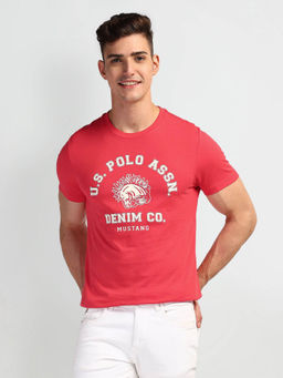 U.S. Polo Assn. Denim Co. - Red Brand Print Crew Neck T-shirt
