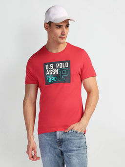 U.S. Polo Assn. Denim Co. - Red Brand Print Crew Neck T-shirt