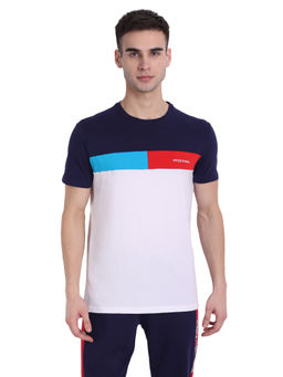 AM SWAN - Mens Colorblock White-astral Aura T-shirt