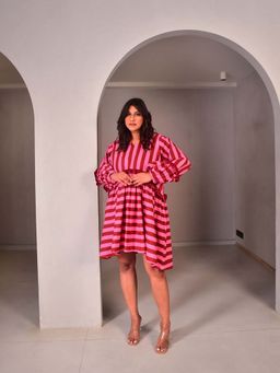 WHY SO BLUE - Serena Pleated Dress