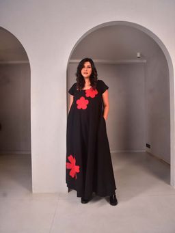 WHY SO BLUE - Zoey with Applique Dress