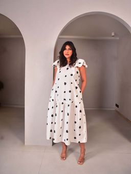 WHY SO BLUE - Dottie Ruffled Dress