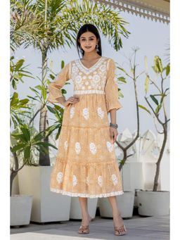 CUSTARD - Women Long Tiered Midi Dress