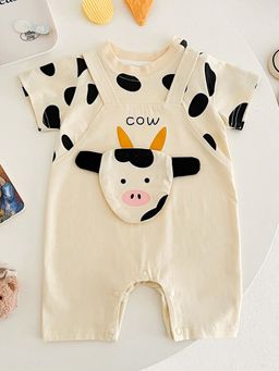 Hopscotch - Cow Print Romper