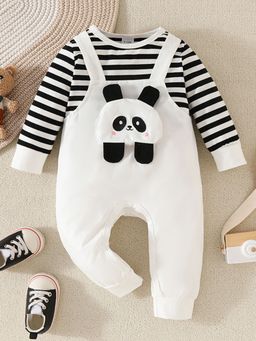Hopscotch - Striped Bodysuit with Applique