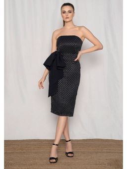 AMRTA- BY GUNEET KONDAL - Black Lurex Bow Dress