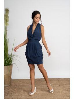 AMRTA- BY GUNEET KONDAL - Casablanca Pleated Solid Dress