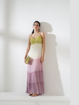 AMRTA- BY GUNEET KONDAL - Crusort Love Multi Coloured Tiered Dress