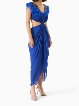 AMRTA- BY GUNEET KONDAL - Indigo Bunting Embellished Dress
