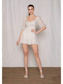 AMRTA- BY GUNEET KONDAL - Lovestruck Playsuit White Dress