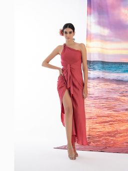 AMRTA- BY GUNEET KONDAL - Tayberry Love Solid Dress