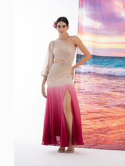 AMRTA- BY GUNEET KONDAL - Berry Sky Multi Coloured Ombre Dress