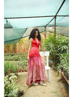 AMRTA- BY GUNEET KONDAL - Rose Ombre Maxi Dress