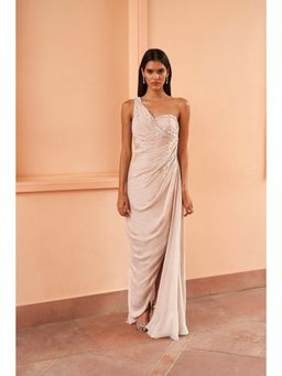 AMRTA- BY GUNEET KONDAL - Ocean Pearls Peach Dress