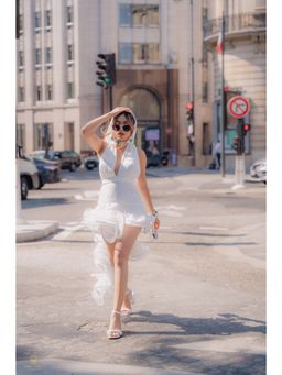 AMRTA- BY GUNEET KONDAL - White Swan White Dress