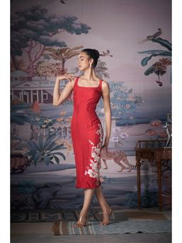 AMRTA- BY GUNEET KONDAL - Wild Rose Red Dress