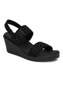 SKECHERS - Womens Rumble On Black Casual Wedges Heels