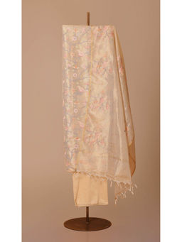 LABEL KALASHREE - Kota Cotton Gold Unstitched Dress Material (Set of 3)