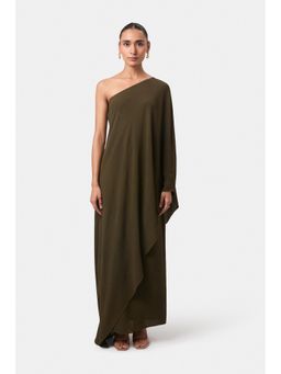 BEYOND - Olive Mara One Shoulder Asymmetric Top