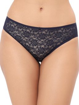 Amante - Lace Three Forth Coverage Low Rise Bikini Panty Blue