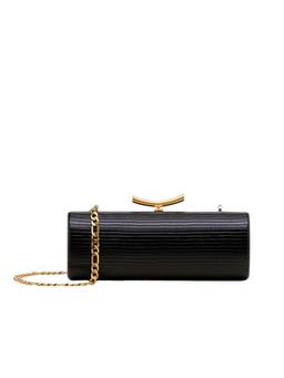 MIRAGGIO - Pearl Clutch With Detachable Crossbody Strap - Black (M)