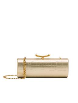 MIRAGGIO - Pearl Clutch With Detachable Crossbody Strap - Gold (M)