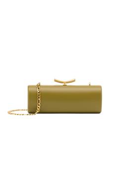 MIRAGGIO - Pearl Clutch With Detachable Crossbody Strap - Green (M)