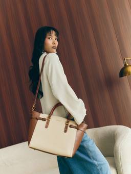 MIRAGGIO - Rosalind Tote Bag with Detachable Strap (L)