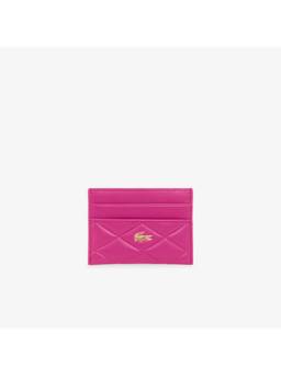 Lacoste - Solid Leather Cardholder - Pink
